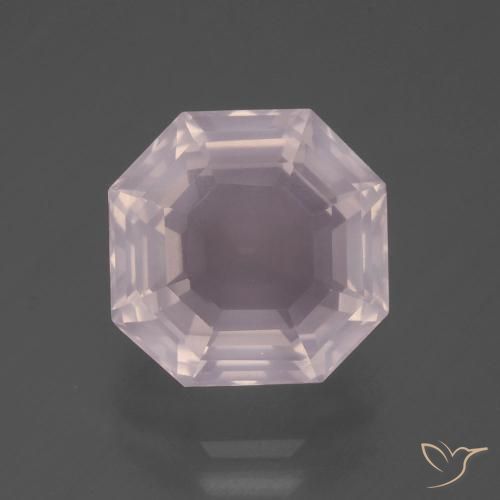 6.95ct Natural Luz rosa Quartzo Rosa, Corte Esmeralda, Transparente
