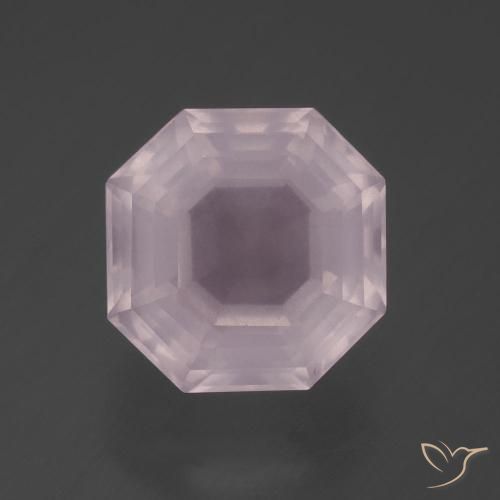 7.26ct Natural Luz rosa Quartzo Rosa, Corte Esmeralda, Transparente