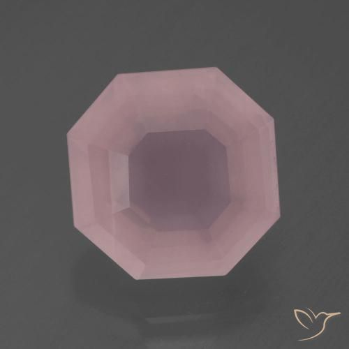 7.99ct Natural Luz rosa Quartzo Rosa, Corte Esmeralda, Transparente