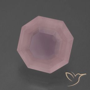 Quartzo Rosa Luz rosa Natural 7.99ct, Corte Octógono / Esmeralda, Transparente