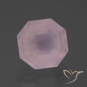 Quartzo Rosa Luz rosa Natural 7.34ct, Corte Octógono / Esmeralda, Transparente