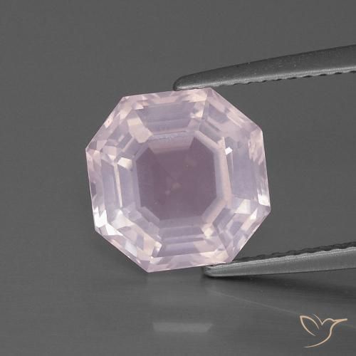 4.25ct Natural Rosa Claro Rosa Quartzo Rosa, Corte Esmeralda, Transparente