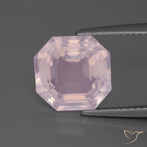 4.25ct Natural Rosa Claro Rosa Quartzo Rosa, Corte Esmeralda, Transparente