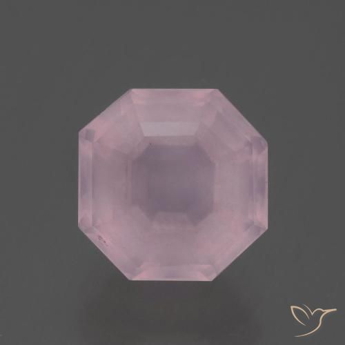 3.88ct Natural rosa médio Quartzo Rosa, Corte Esmeralda, Transparente