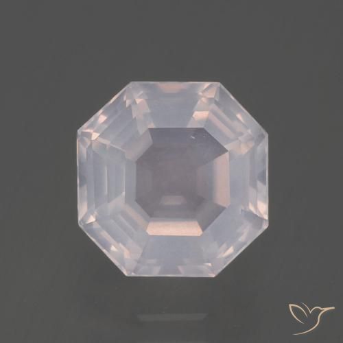 3.05ct Natural Rosa bem claro Quartzo Rosa, Corte Esmeralda, Transparente