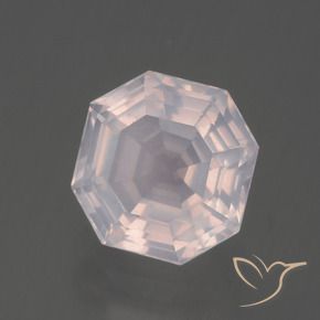 Quartzo Rosa Rosa bem claro Natural 3.05ct, Corte Octógono / Esmeralda, Transparente