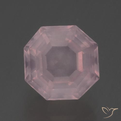 3.56ct Natural Luz rosa Quartzo Rosa, Corte Esmeralda, Transparente