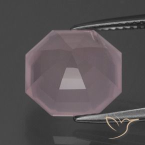 Quartzo Rosa Luz rosa Natural 5.75ct, Corte Octógono / Esmeralda, Transparente