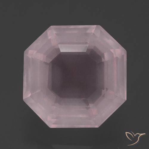 5.34ct Natural Luz rosa Quartzo Rosa, Corte Esmeralda, Transparente