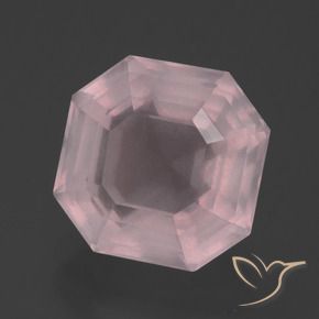 Quartzo Rosa Luz rosa Natural 5.88ct, Corte Octógono / Esmeralda, Transparente