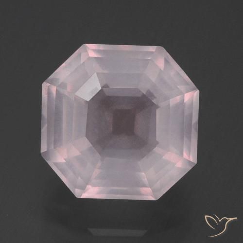 5.92ct Natural Rosa Claro Rosa Quartzo Rosa, Corte Esmeralda, Transparente