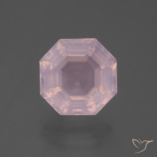 5.94ct Natural rosa rosa Quartzo Rosa, Corte Esmeralda, Transparente