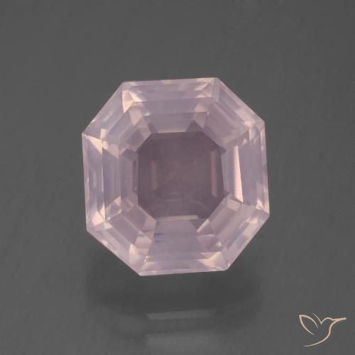 6.77ct Natural Luz rosa Quartzo Rosa, Corte Esmeralda, Transparente