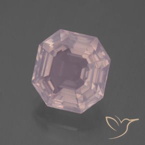 Quartzo Rosa Luz rosa Natural 6.77ct, Corte Octógono / Esmeralda, Transparente