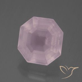 Quartzo Rosa Rosa chiclete Natural 6.34ct, Corte Octógono / Esmeralda, Transparente