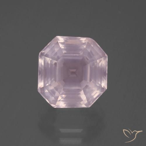 5.87ct Natural Luz rosa Quartzo Rosa, Corte Esmeralda, Transparente