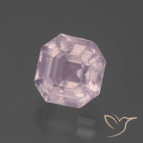 Quartzo Rosa Luz rosa Natural 5.87ct, Corte Octógono / Esmeralda, Transparente