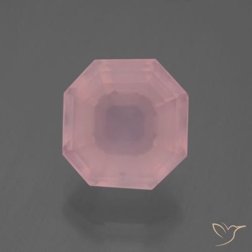 6.23ct Natural Rosa Vivo Quartzo Rosa, Corte Esmeralda, Transparente
