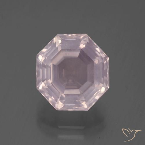 5.71ct Natural Rosa Claro Rosa Quartzo Rosa, Corte Esmeralda, Transparente