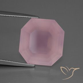 Quartzo Rosa rosa rosa médio Natural 13.20ct, Corte Octógono / Esmeralda, Transparente