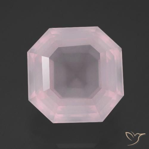 13.75ct Natural Luz rosa Quartzo Rosa, Corte Esmeralda, Transparente
