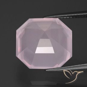 Quartzo Rosa Luz rosa Natural 13.75ct, Corte Octógono / Esmeralda, Transparente