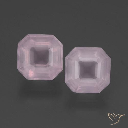 3.87ctw Natural Rosa chiclete Quartzo Rosa, Corte Esmeralda, Transparente