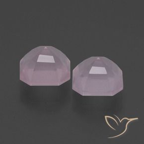 Pedras preciosas de Quartzo Rosa Rosa chiclete natural de 3.87 ct, Corte Octógono / Esmeralda, Transparente