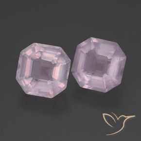 Pedras preciosas de Quartzo Rosa Luz rosa natural de 7.68 ct, Corte Octógono / Esmeralda, Transparente