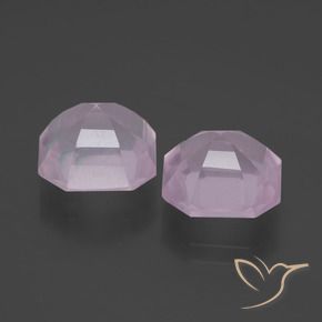 Pedras preciosas de Quartzo Rosa Luz rosa natural de 7.68 ct, Corte Octógono / Esmeralda, Transparente