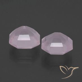 Pedras preciosas de Quartzo Rosa Rosa chiclete natural de 5.39 ct, Corte Octógono / Esmeralda, Transparente