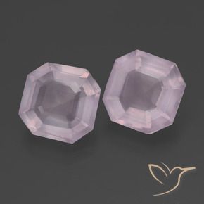 Pedras preciosas de Quartzo Rosa Luz rosa natural de 4.85 ct, Corte Octógono / Esmeralda, Transparente
