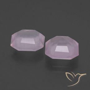 Pedras preciosas de Quartzo Rosa Luz rosa natural de 4.85 ct, Corte Octógono / Esmeralda, Transparente