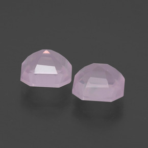 Pedras preciosas de quartzo rosa rosa natural de 3,07 ct, corte esmeralda, transparente