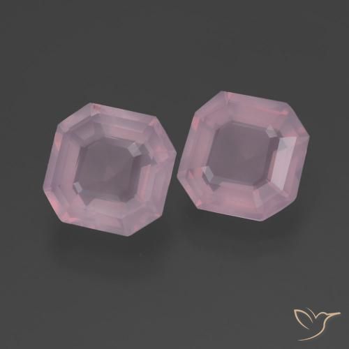Pedras preciosas de Quartzo Rosa rosa rosa médio natural de 4.53 ct, Corte Octógono / Esmeralda, Transparente