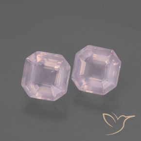 Pedras preciosas de Quartzo Rosa Rosa chiclete natural de 3.76 ct, Corte Octógono / Esmeralda, Transparente