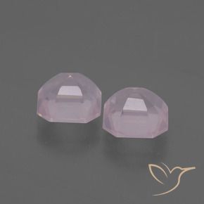 Pedras preciosas de Quartzo Rosa Rosa chiclete natural de 3.76 ct, Corte Octógono / Esmeralda, Transparente