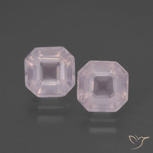 3.80ctw Natural Rosa chiclete Quartzo Rosa, Corte Esmeralda, Transparente