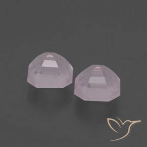 Pedras preciosas de Quartzo Rosa Rosa chiclete natural de 3.80 ct, Corte Octógono / Esmeralda, Transparente
