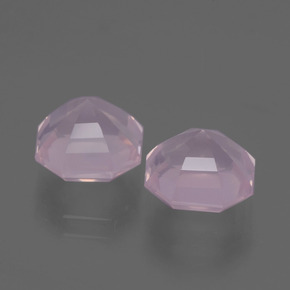 Pedras preciosas de quartzo rosa rosa natural de 4,99 ct, corte esmeralda, transparente