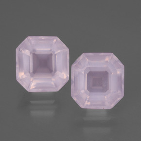 Pedras preciosas de quartzo rosa rosa natural de 3,92 ct, corte esmeralda, transparente