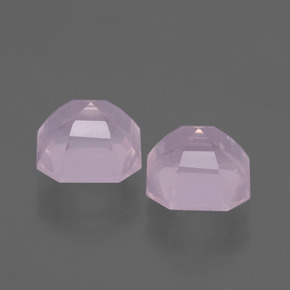 Pedras preciosas de quartzo rosa rosa natural de 3,92 ct, corte esmeralda, transparente