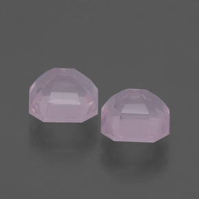 Pedras preciosas de quartzo rosa rosa natural de 3,59 ct, corte esmeralda, transparente