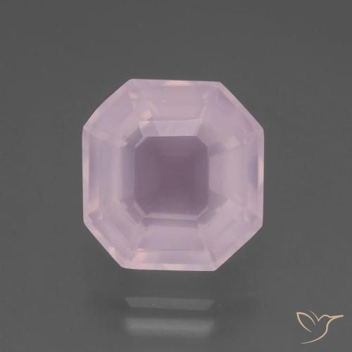 7.39ct Natural Rosa chiclete Quartzo Rosa, Corte Esmeralda, Transparente