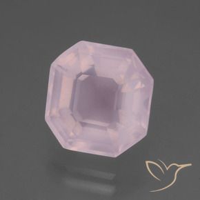 Quartzo Rosa Rosa chiclete Natural 7.39ct, Corte Octógono / Esmeralda, Transparente