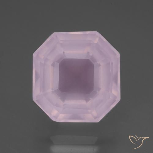 9.17ct Natural Rosa chiclete Quartzo Rosa, Corte Esmeralda, Transparente