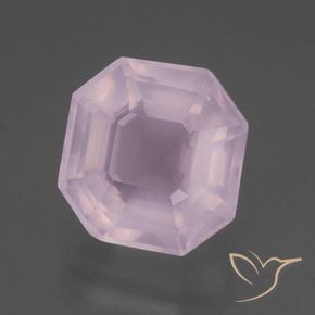 Quartzo Rosa Rosa chiclete Natural 9.17ct, Corte Octógono / Esmeralda, Transparente