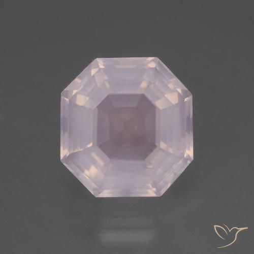 6.79ct Natural Rosa chiclete Quartzo Rosa, Corte Esmeralda, Transparente
