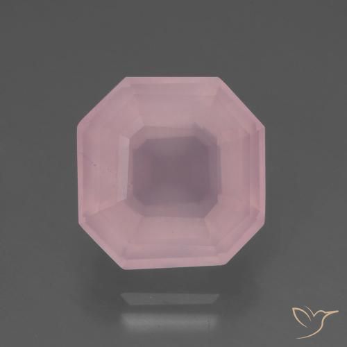 7.07ct Natural rosa médio Quartzo Rosa, Corte Esmeralda, Transparente