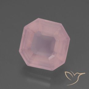 Quartzo Rosa rosa médio Natural 7.07ct, Corte Octógono / Esmeralda, Transparente